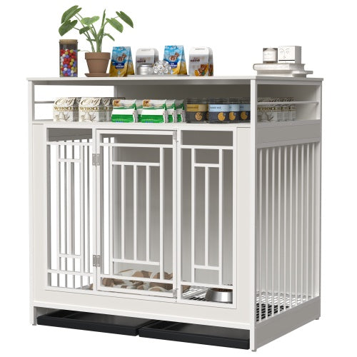 43.3” Large Wooden Dog Cage Furniture – Stylish & Functional Pet House!