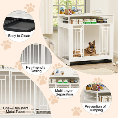 43.3” Large Wooden Dog Cage Furniture – Stylish & Functional Pet House!
