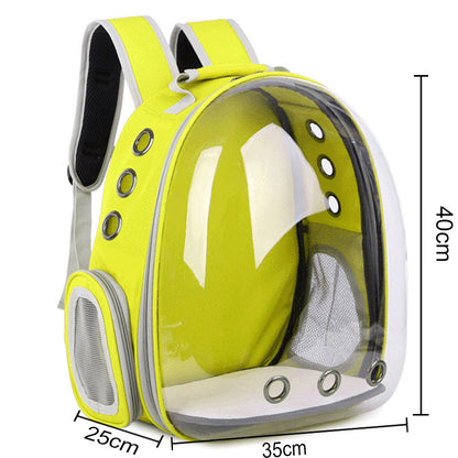Transparent Capsule Pet Backpack – Travel in Style &amp; Comfort!