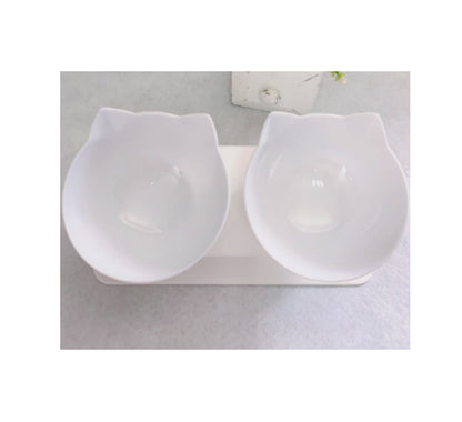 15° Tilted Cat Bowl – Comfortable & Healthy Feeding for Your Pet!