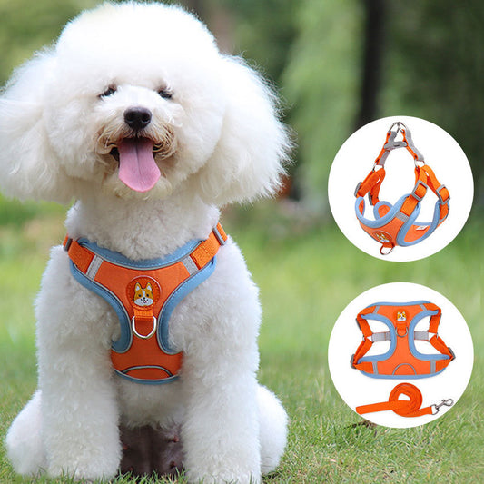 Soft & Comfortable Reflective Dog Harness with Leash