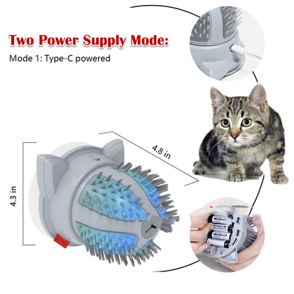Electric Pets Cat Brush LED Toy Massager