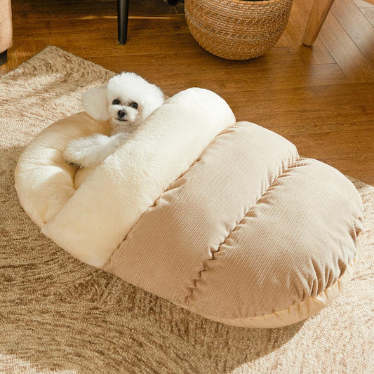 Pet Bed Ultra Soft Cute Plush Slipper