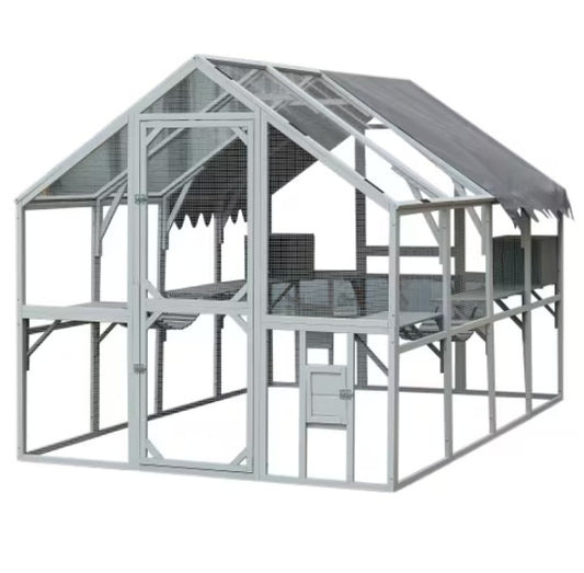 Outdoor Cat House & Playpen – A Safe Haven for Your Furry Friends!