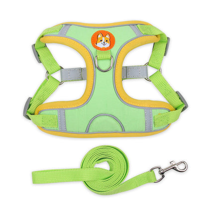 Soft & Comfortable Reflective Dog Harness with Leash