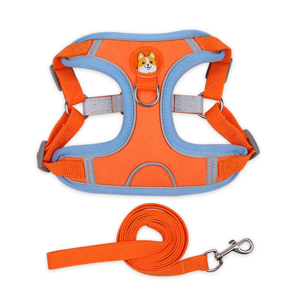 Soft & Comfortable Reflective Dog Harness with Leash