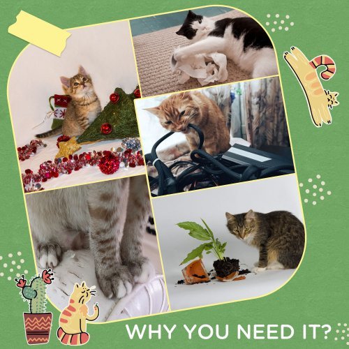 Cat Tree With Hammock, Cat Tower With Scratching Post, Platforms, Play Ball And Anti-tipping Device